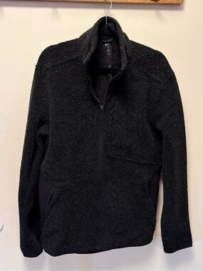 Lululemon Wool Blend Full Zip Fleece Jacket Black XL Women’s Cozy Zip Up